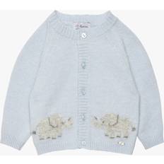 Trotters Baby Elephant Cardigan, Pale Blue