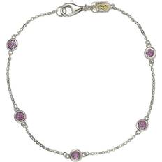 Suzy Levian Station Bracelet - Silver/Gold/Sapphire