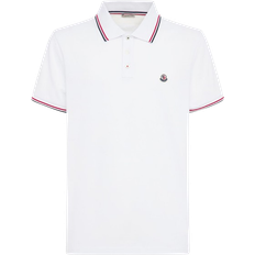 Moncler M Tops Moncler Piqué Polo Shirt - White