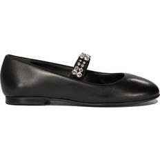 Casadei Flats With Crystals Ballerinas Nero-Donna Black