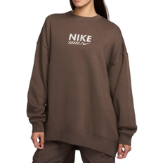 Nike Sportswear Women's Oversized Fleece Crew Neck Sweatshirt - Ironstone