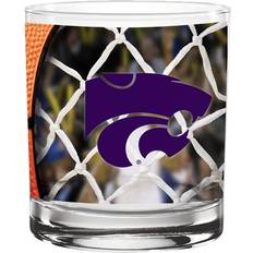 Indigo Falls Kansas State Wildcats 14oz. Basketball Rocks Glass