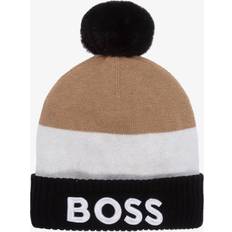 BOSS Beige & Black Knitted Pom-Pom Hat 3-18 month