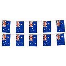 Quickdraw 24ft/7.3m australia day aussie plastic rectangular flags bunting decoration