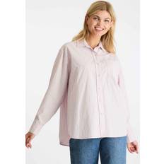 Neo Noir Shirts, female, Pink, Striped Stone Shirt with Glitter