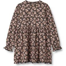 Wheat Kid's Eliane Dress - Raven Anemones