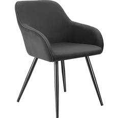 Black Kitchen Chairs tectake Marilyn gepolstert Esszimmerstuhl