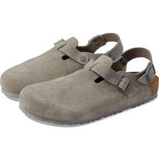 Birkenstock Unisex Clogs Birkenstock Tokio Suede Stone Coin Sandals Gray EU US Men's 12-12.5 Regular