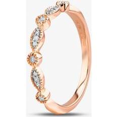 Rose Gold - Women Rings Pure Brilliance 9ct Rose Gold Diamond Fancy Half Eternity Ring TH0103790