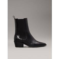 Calvin Klein Women Ankle Boots Calvin Klein Leather Cowboy Ankle Boots