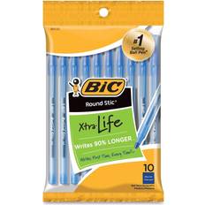 Bic Round Stic Xtra Life Blue Pens 10pk