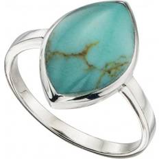 Beginnings Marquise Ring - Silver/Turquoise