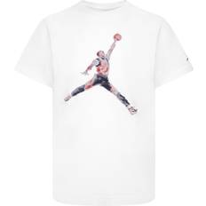 Nike Big Kid's Jordan Watercolor Jumpman T-shirt - White/Red (95C900-001)