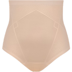 Beige Girdles Spanx Invisible High-Waisted Thong - Champagne Beige