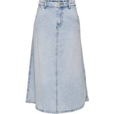 Only Mindy Denim Skirt - Blue/Light Blue Denim