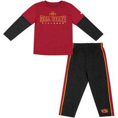 Colosseum Toddler Cardinal/Black Iowa State Cyclones Long Sleeve T-Shirt & Pants Set