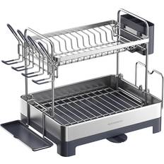 Grey Dish Drainers 2-Tier Rack Dish Drainer