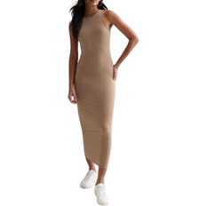 New Look Slinky Racer Midi Dress - Mink