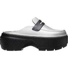 Crocs Men Low Shoes Crocs Stomp Metallic - Silver/Black