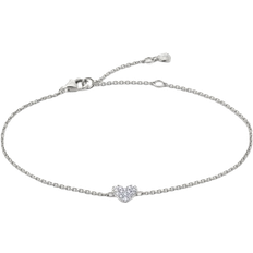 Monica Vinader Heart Chain Bracelet - Silver/Diamonds