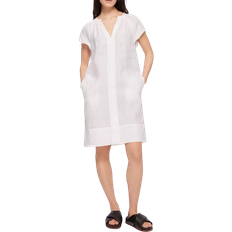 Jigsaw Smocked Linen Dress - White