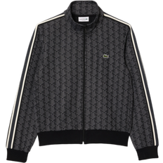 Lacoste Paris Zip Up Jacquard Track Jacket - Black/Dark Grey