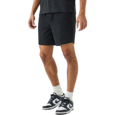 boohooMAN Relaxed Fit Elasticated Waist Chino Shorts - Black