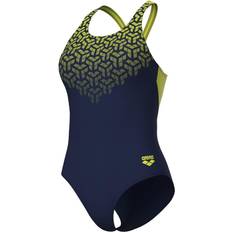 Arena Women’s Kikko V Print Swimsuit - Navy/Soft Green