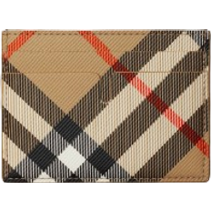 Burberry Check Card Case - Sand