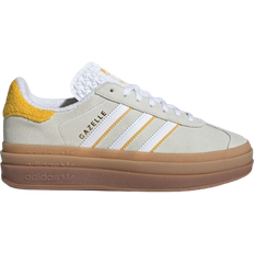 Beige - Women - adidas Gazelle Shoes Adidas Gazelle Bold W - Ivory/Cloud White/Bold Gold