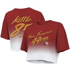 Majestic Threads Women's George Kittle Scarlet/White San Francisco 49ers Drip-Dye Player Name & Numb