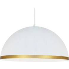 Dainolite Ofelia Dome Matte White/Gold Trim Pendant Lamp 50.8cm