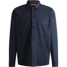 HUGO BOSS Blue - Men Outerwear HUGO BOSS Locky 2 Oversized Fit Overshirt - Dark Blue