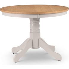 Natural Dining Tables Julian Bowen Davenport Round Elephant Grey/Oak Dining Table 106cm