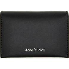 Acne Studios Black Folded Leather Card Holder - 900 Black UNI