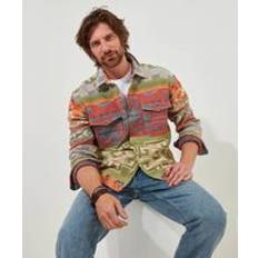 Joe Browns men's autumnal aztec print long sleeve overshirt