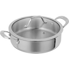 Stainless Steel Shallow Casseroles Kuhn Rikon Allround Uncoated with lid 3 L 24 cm