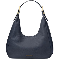 Michael Kors Nolita Small Pebbled Leather Hobo Shoulder Bag - Navy