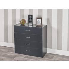 URBN Living Bedroom Chest Cabinet Black Chest of Drawer 75x73cm