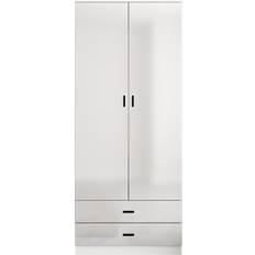 URBN Living Glossy Tall White Wardrobe 75x180cm