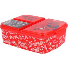 Plastic Lunch Boxes Stor Multi Compartment Sandwich Box Spiderman Urban Web