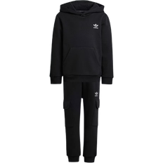 Adidas Kid's 1/2 Zip Hoodie Cargo Set - Black