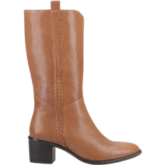 Brown - Women High Boots Hush Puppies Whitney - Tan