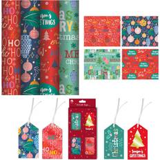 Tallon Gift Wrapping Papers Christmas With Matching Tags 4-pack