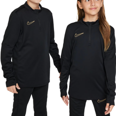 Nike Older Kid's Dri-FIT Academy23 Football Drill Top - Black/Black/Metallic Gold (DX5470-017)