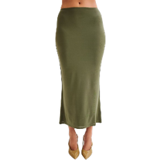 Meshki Charlene Slinky Midi Skirt - Olive