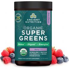 Ancient Nutrition Supergreens Powder with Probiotic Berry 25servings