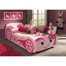 Pink Childbeds Vipack Autobett Inkl Matratze 90x200 Rennauto Car Kinderbett Lattenrost Rennwagen Rosa