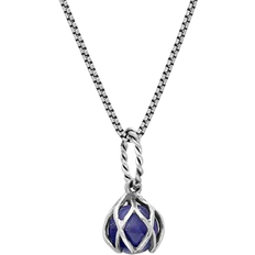 C. W. Sellors Emma Stothard Darling Float Charm Necklace - Silver/Lapis