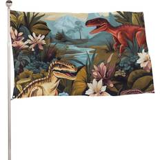 MHXYZHW Dinosaur Era Printed Flag 91x152cm